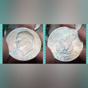 1973 Eisenhower Dollar Coin (Blue Tone)